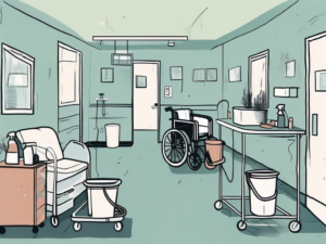 A hospital room and a nursing home room